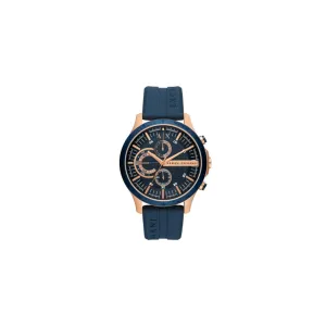 Armani Exchange Chronograph Blue Silicone Watch