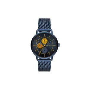 Armani Exchange Multifunction Blue Stainless Steel Watch