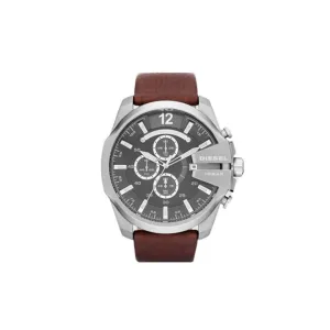 Diesel Men'S Mega Chief Brown Leather Watch