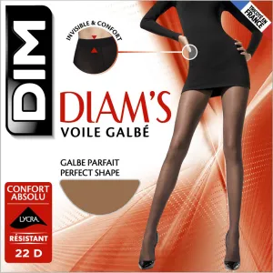 Dim Diam’S Voile Galbé 22 Sheer Shaping Tights In Dawn