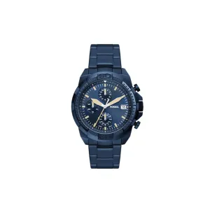 Fossil Bronson Chronograph Navy Stainless Steel Watch