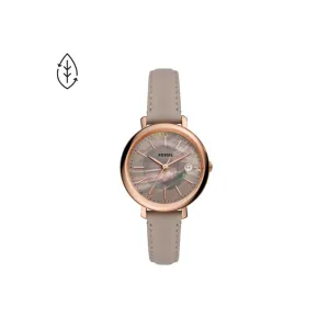 Fossil Jacqueline Solar-Powered Grey Eco Leather Watch