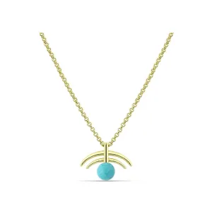 Polo Exchange Semi Precious Turquoise Stone Gold Plated Necklace