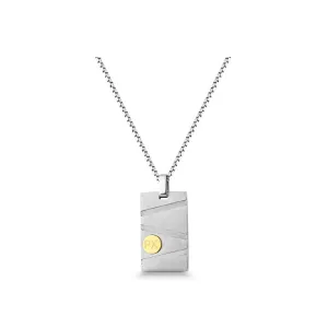 Polo Exchange Silver Gold Tone Pendant Stainless Necklace