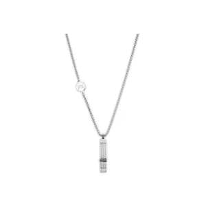 Polo Exchange Silver Tone Stainless Pendant Necklace