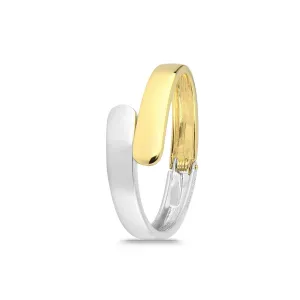 Polo Exchange Two Tone Silver/Gold Bangle Bracelet