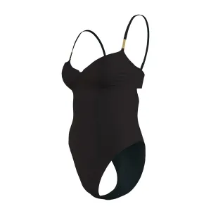 Calvin Klein Adjustable Black Shoulder Straps Balconette Women'S One-Piece Swimsuit