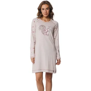 Rebelle Beige Nightdress Organic Cotton 95Cm