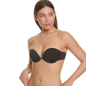 Selmark Strapless Push-Up Bra Continuous Underwire Black Color