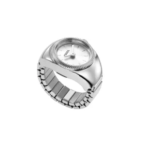 Fossil Watch Ring Two Hand Silver Stainless Steel