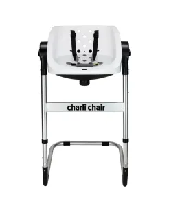 CharliChair 2-in-1 Baby Bath Chair - white With Cushion