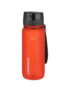 Uzspace Plastic Water Bottle Colorful Frosted 650Ml Tritan BPA Free #3037 Fantasy Red