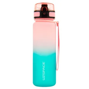 Uzspace Plastic Water Bottle Colorful Frosted 1000Ml Tritan BPA Free #3038 Pink And Cyan .