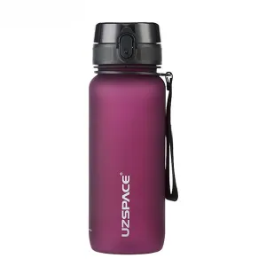 Uzspace Plastic Water Bottle Colorful Frosted 1000Ml Tritan BPA Free #3038 Purplish Red.
