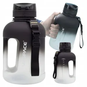 Uzspace Plastic Water Bottle Gallon 1700Ml BPA Free #3065 Black And White.