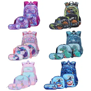 Assorted 6 Models 3In1 Backpack Bp+Lb+Pc