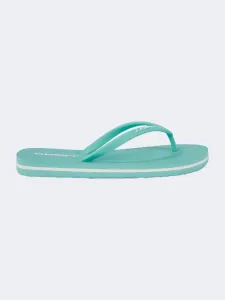 Oneill Profile Logo Girls Beach Slippers Turquoise