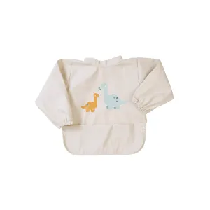 Saro Baby Dinos Waterproof Bib- Beige