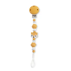 Saro Baby Foxy pacifier chain- Yellow