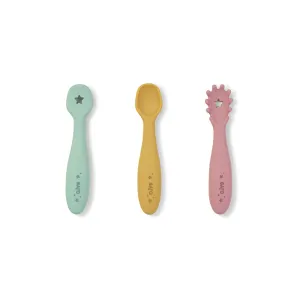 Saro Baby Set of 3 Pre-Spoons- Pink