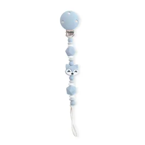 Saro Baby Foxy pacifier chain- Blue