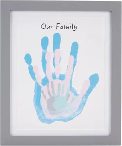 Pearhead Family Handprint Frame Grey