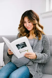 Pearhead Linen Pregnancy Journal Ivory (30825)