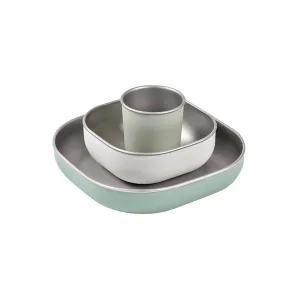 Beaba Stainless Steel Meal Set Sage Green
