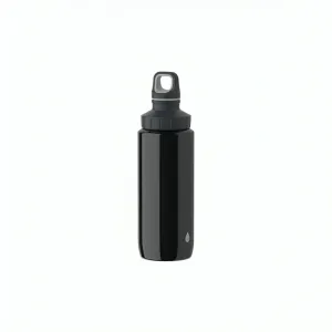 Drink2Go Light Steel- Drop Grey 0,6L Black Screw Lid