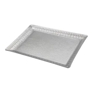 Arcs Aluminium Carved Rectangle Plate - Large