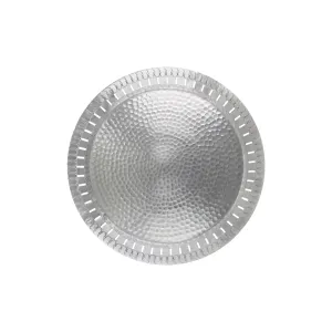 Arcs Aluminium Carved Round Plate - Medium