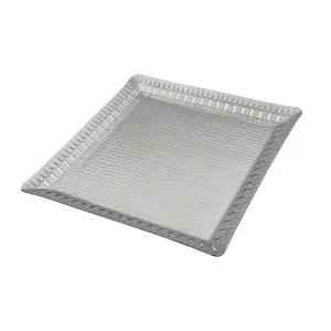 Arcs Aluminium Carved Square Plate - Large