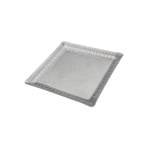 Arcs Aluminium Carved Square Plate - Medium