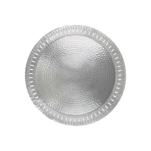 Arcs Aluminium Carved Round Plate - Large