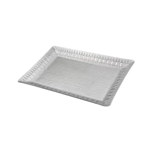 Arcs Aluminium Carved Rectangle Plate - Medium