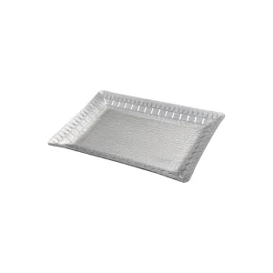 Arcs Aluminium Carved Rectangle Plate - Small