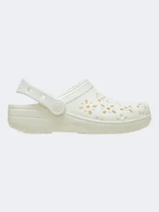 Crocs Classic Floral Cut Out Clog Unisex Lifestyle Chalk