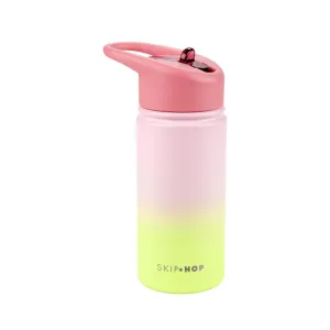Skip Hop Stainless Steel Water Bottle with Straw - Ombrأ© Pink