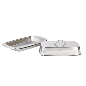 Kitchencraft Stainless Steel Covered Butter Dish