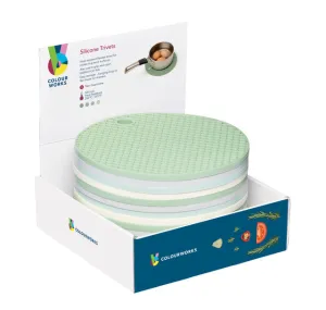Kitchencraft Colourworks Classics Silicone 20Cm Round Trivets