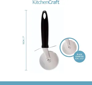 Kitchencraft Nylon Handled Stainless Steel Pizza Cutter 