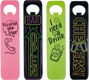 Kitchencraft Barcraft Stainless Steel Neon Bar Blade Bottle Opener 
