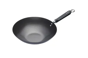 Kitchencraft World Of Flavours Oriental Carbon Steel 30Cm Non-Stick Wok