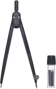 M&G U Series Black Painted Metal Professional Compass