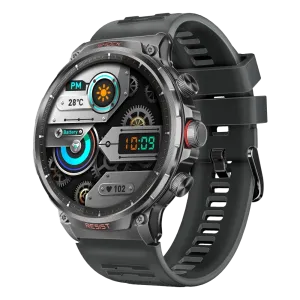 Promate (XWatch-R20) Smart Watch 24mm Rubber Strap - Black