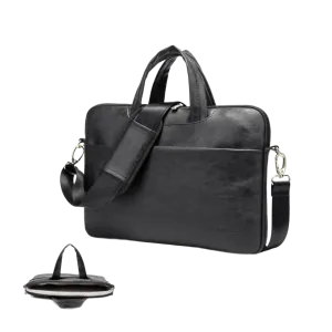 Kinmac (KMC427-15) 15" Laptop Bag - Soft Leather - Black
