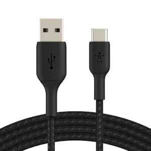 Belkin (CAB002BT2MBK) BoostCharge USB-A to USB-C Charge and Syncing Braided Cable - 2m - Black