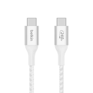 Belkin (CAB015BT2MWH) BoostCharge USB-C to USB-C Charge Braided Cable - 2m - White
