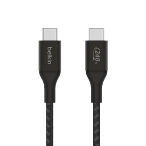 Belkin (CAB015BT1MBK) BoostCharge USB-C to USB-C Charge Braided Cable - 1m - Black