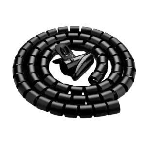 UGreen (30820) Spiral Cable Zipper Organizer - Flexible - 5m - Black